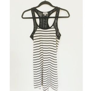 Charming Striped Sleeveless  Pajama Dress